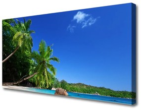Vászonkép Palm Trees Beach Landscape 140x70 cm