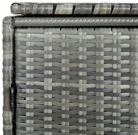 antracit polyrattan dupla tároló gurulós kukához 148x77x111 cm