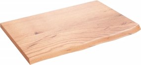 vidaXL világosbarna kezelt tömör tölgyfa asztallap 60x40x2 cm