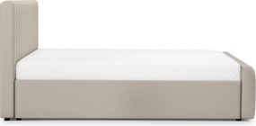 Nicole kárpitozott ágy 140x200 cm, ágyneműtartós - bézs bársony Velluto 1