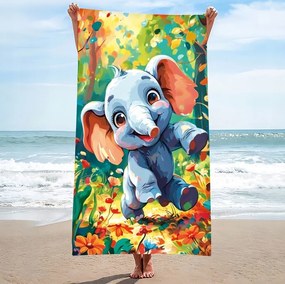 Strandtörölköző FANTEO 100x180 cm színes, 100% mikroszálas