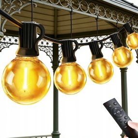 Kerti fényfüzér 20M 35x Led izzó G40 2700K