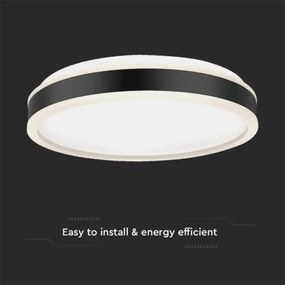 LED Mennyezeti lámpa LED/18W/230V 4000K átm. 35 cm fekete