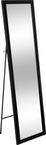 Álló padló tükör fekete 35x125 cm nagy stílusos dekoratív állványon