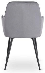 Elegáns Szürke Bársony Étkezőszék BRESSO