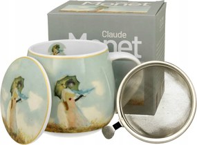 Hordó bögre 430 ml Monet befőzővel Woman with Esernyő művészet