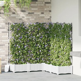 Rácsos Cserép 5 db Fehér 120x120x125.5 cm