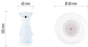 LED fényerőszabályozható, újratölthető gyerek zseblámpa éjszakai fénnyel 2 az 1-ben LED/3,7V 1200 mAh