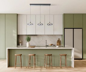Italux modern függeszték tenele ezüst itxpnd-24028-3b-silv