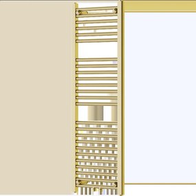 Mexen Mars fürdőszobai radiátor 1200 x 400 mm, 346 W, arany - W110-1200-400-00-50