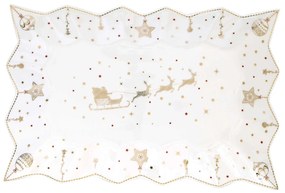 Porcelán karácsonyi tálca 35x23 cm Christmas Lights
