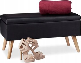 Pad tárolórekesszel Relaxdays 80 x 39,5 x 40 cm fekete