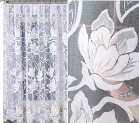 Jacquard mintás függöny 023338 magasság 180cm, fehér színben (méterenként)