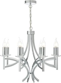 DAR LIGHTING LYO0850 LYON Kristály Csillár Csiszolt króm E14 IP20