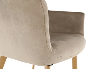 Szék, szövet Taupe szürke-barna/bükk, ODOVEL