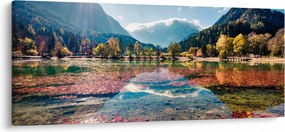 Kép - Jasna-tó, Gozd Martuljek, Júliai-Alpok, Szlovénia (120x50 cm)