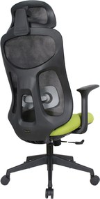 Irodai szék, zöld/fekete, teherbírás 150 kg, SULIVAN