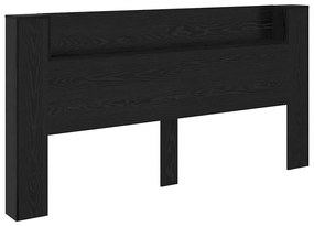 Fejtámla polcokkal Fekete tölgy 200 x 15 x 103,5 cm Faanyag