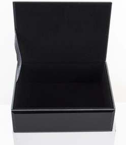 Vetrario design szögletes fekete ékszeres doboz arany kövekkel rakott dísszel 6x16x12cm
