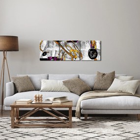 Az absztrakció képe (órával) (90x30 cm)