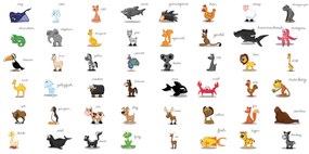 XXL Fotótapéta - Learning by playing (animals)