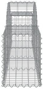 10 db íves horganyzott vas gabion kosár 200x30x40/60 cm