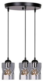 Fekete függőlámpa üveg búrával Felis – Candellux Lighting