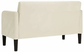 krém bársony loveseat kanapé 109 cm