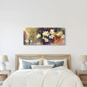 Kép - fehér magnólia, festmény (120x50 cm)