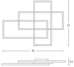 Zambelis 2022 - LED Dimmelhető felületre szerelhető csillár LED/55W/230V arany