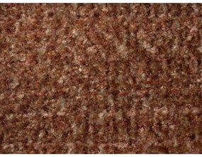 Terrakotta színű kárpitozott franciaágy ágyráccsal 140x200 cm Makana – Makamii