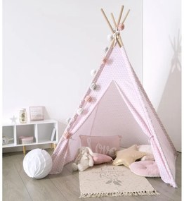 Gyermek Teepee sátor - Rózsaszín háromszögek