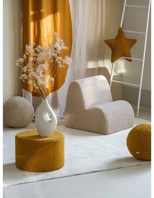 Krémszínű buklé gyerek fotel Cloud – Wigiwama