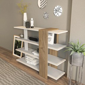 Nur White and Walnut könyvespolc