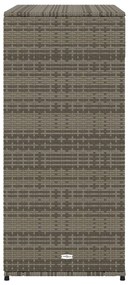 szürke polyrattan kerti tárolószekrény 105 x 55 x 113 cm