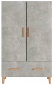 betonszürke szerelt fa magasszekrény 70 x 31 x 115 cm