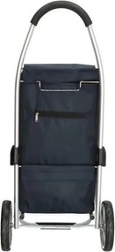 Sötétkék prémium bevásárlókocsi kerekeken „Aluman”