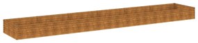 corten acél kerti magaságyás 579x100x36 cm