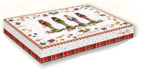 Porcelán karácsonyi diótörő ovális tálca Vintage Nutcracker