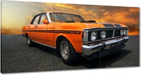 Vászonkép 60x30 Narancssárga Klasszikus Autó