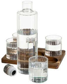 Natúr színű dekantáló és pohár készlet 1 l Linea Duo – Casa Selección