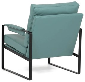 Stílusos Fetel Zöldeskék Ekobőr Kárpittal, Fekete Fém Váz. AK-282.