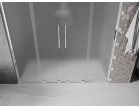 Mexen Velar L Duo, tolózuhanyajtó nyitáshoz 180 cm, 8 mm-es matt üveg, króm, 871-180-003-32-01