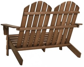 kétszemélyes barna tömör fenyőfa kerti adirondack szék