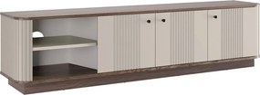 Vesper 3D TV szekrény 187 cm - kasmír / dió / fekete fogantyúk