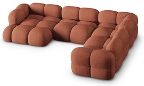 Téglavörös sarokkanapé (jobb oldali-U alakú) Loretto – Cosmopolitan Design