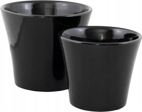 Fekete Virágtartó Szett kerámia modern stílus