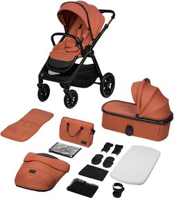 Lionelo - LAYLA 2 az 1-ben kombinált babakocsi rozsdabarna
