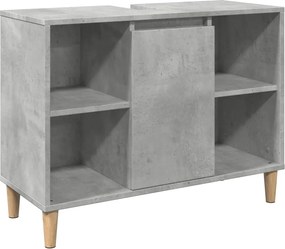 vidaXL betonszürke szerelt fa fürdőszobaszekrény 80 x 33 x 60 cm