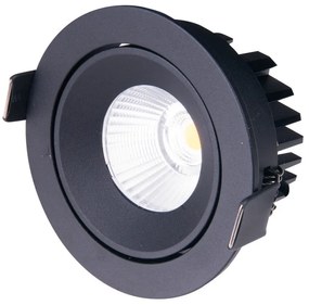 MAXLIGHT-H0095 CYKLOP Fekete Színű Fürdőszoba Mennyezetbe Építhető Lámpa LED 12W IP65
